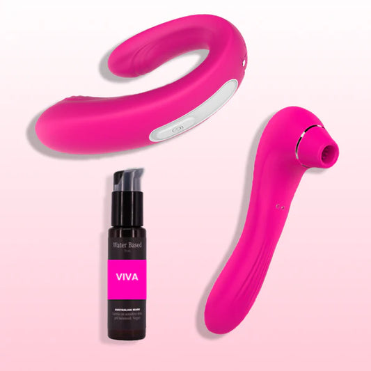 Mr. & Mrs. Vibe Couples Intimacy Bundle - 4 Piece Set